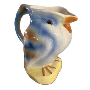 Vintage Czechoslovakian Bird pitcher creamer.
